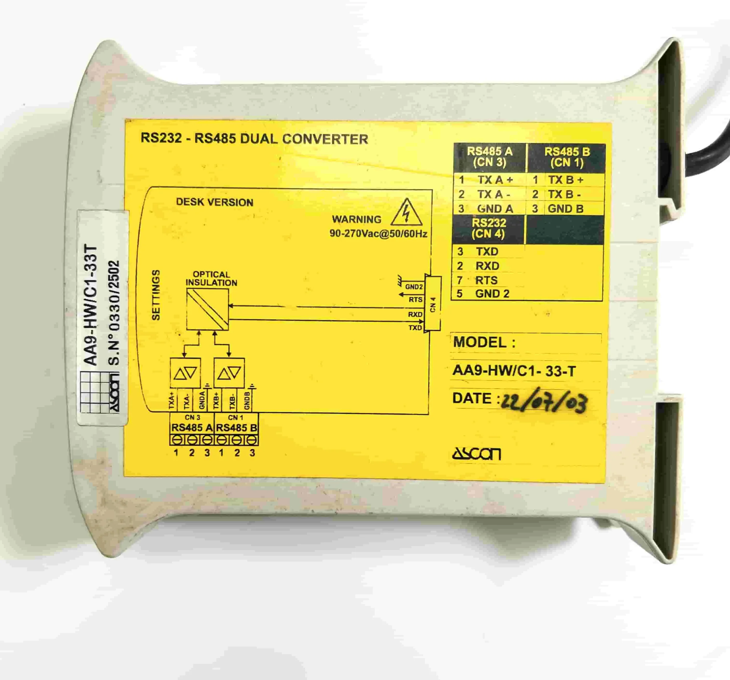 AA9-HWC1-33-T Dual Converter